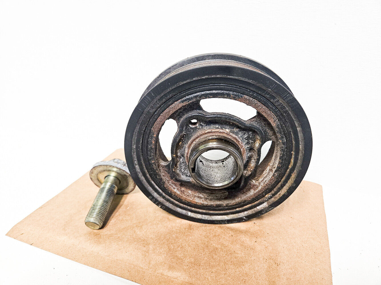 06-15 Lexus Is250 Is350 Crankshaft Pulley w/Bolt 13470-31022 90119-16004 Oem Used