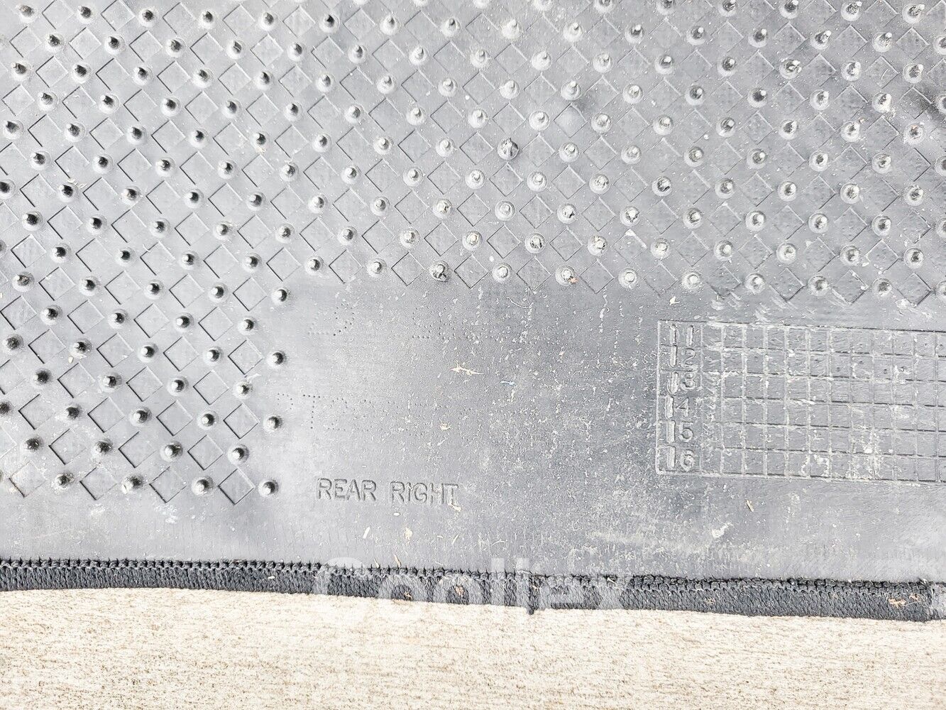 06-14 Lexus Is250 Awd Rear Right Floor Mat 58576-53010 Oem