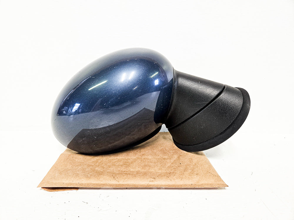 07-13 Mini Cooper Clubman Front Rh Rear View Mirror Blue 51-16-2-755-636, 51-16-2-755-630 Oem Used