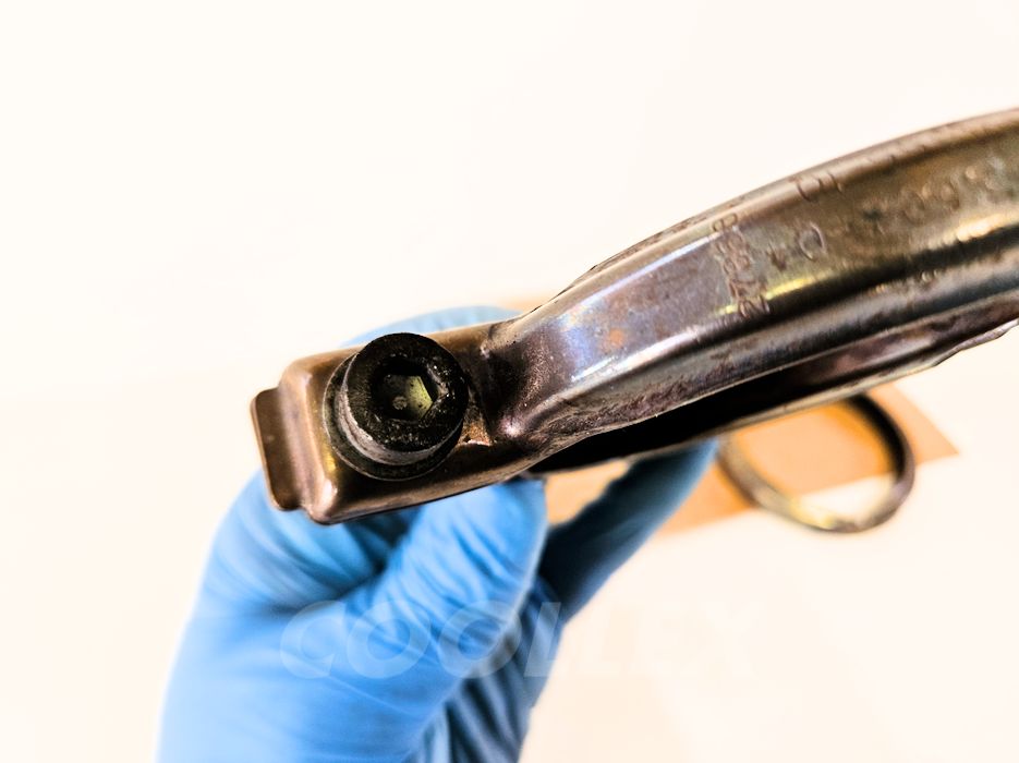 11-23 Bmw 550i F10 Pre-Converter Clamp x2 11-65-8-585-233 Oem Used