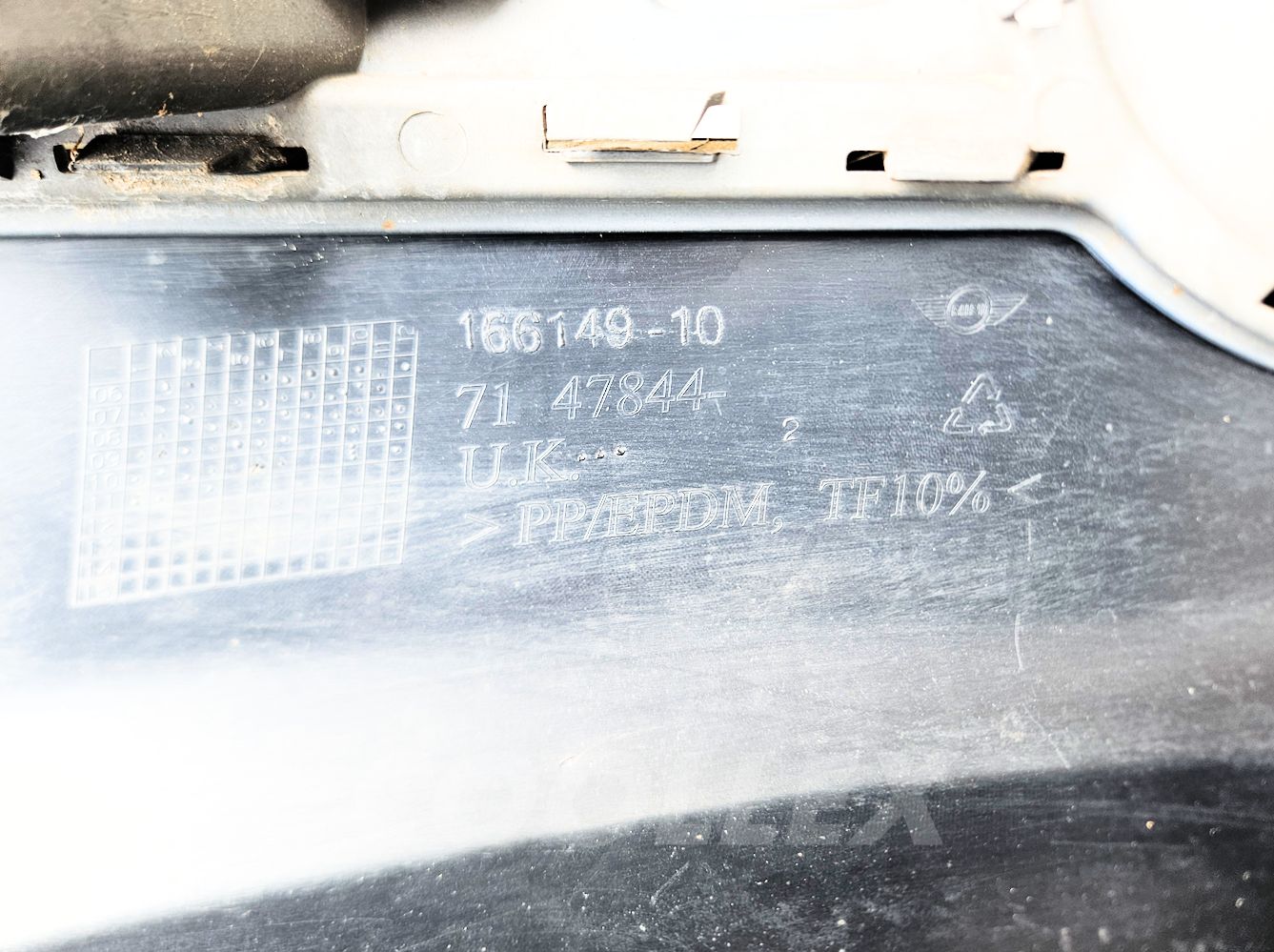 07-11 Mini Cooper Clubman Front Bumper Blue 51-11-7-199-856 Oem Used