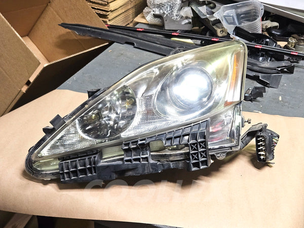06-11 Lexus Is250 Lh Driver HID Headlight Complete 81070-53341 Oem Used