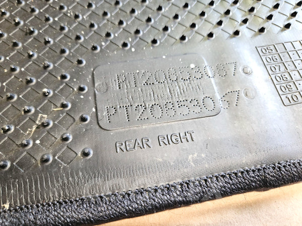 06-13 Lexus Is250 Is350 Rear Rh Floor Mat Carpet PT208-53068 Oem Used