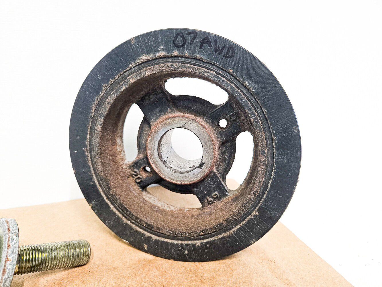 06-15 Lexus Is250 Is350 Crankshaft Pulley w/Bolt 13470-31022 90119-16004 Oem Used