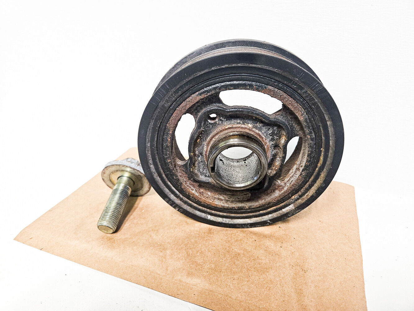 06-15 Lexus Is250 Is350 Crankshaft Pulley w/Bolt 13470-31022 90119-16004 Oem Used