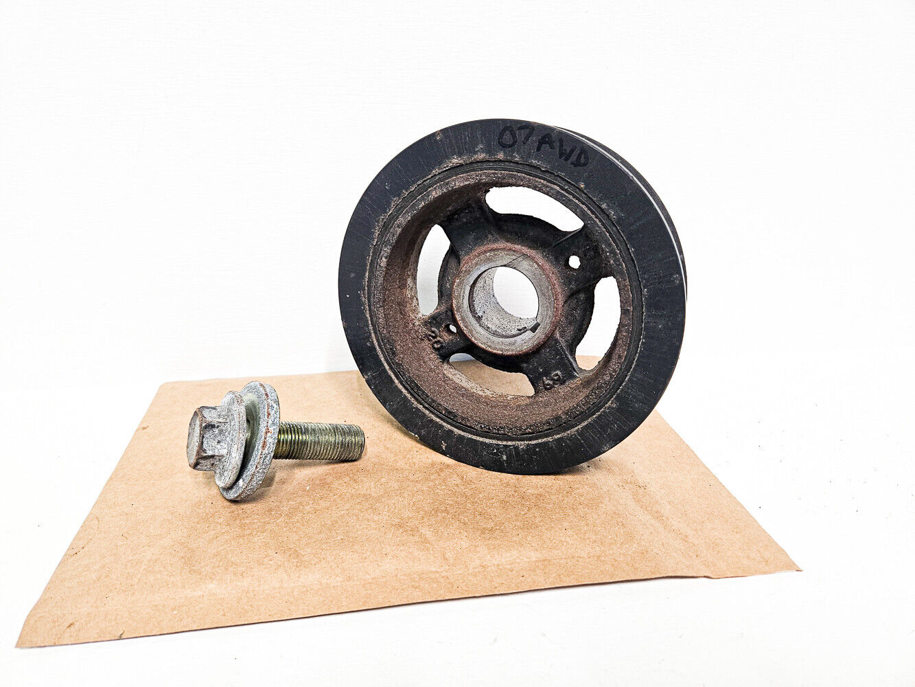 06-15 Lexus Is250 Is350 Crankshaft Pulley w/Bolt 13470-31022 90119-16004 Oem Used