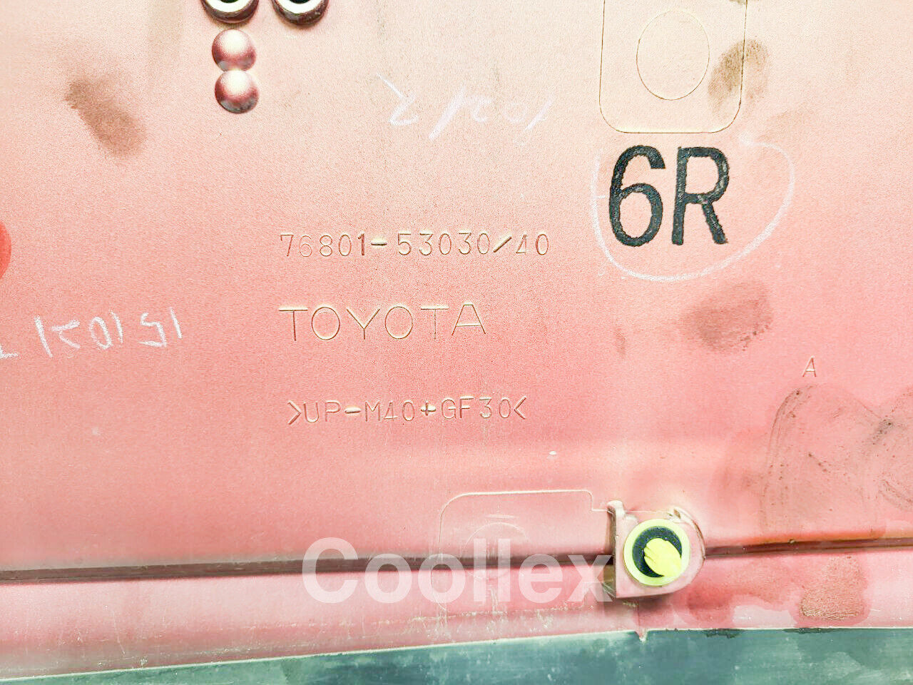 06-13 Lexus Is250 Trunk Luggage Lid License Plate Panel Red 76801-53030-D0 Oem