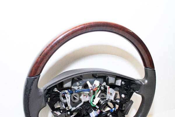 07-09 Lexus Ls460 Steering Wheel Wood Trim Heated 45100-50250-E1 Oem Used