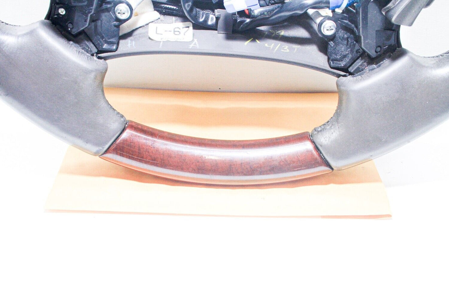 07-10 Lexus Ls460 Steering Wheel Wood Trim Heated 45100-50250-E1 Oem