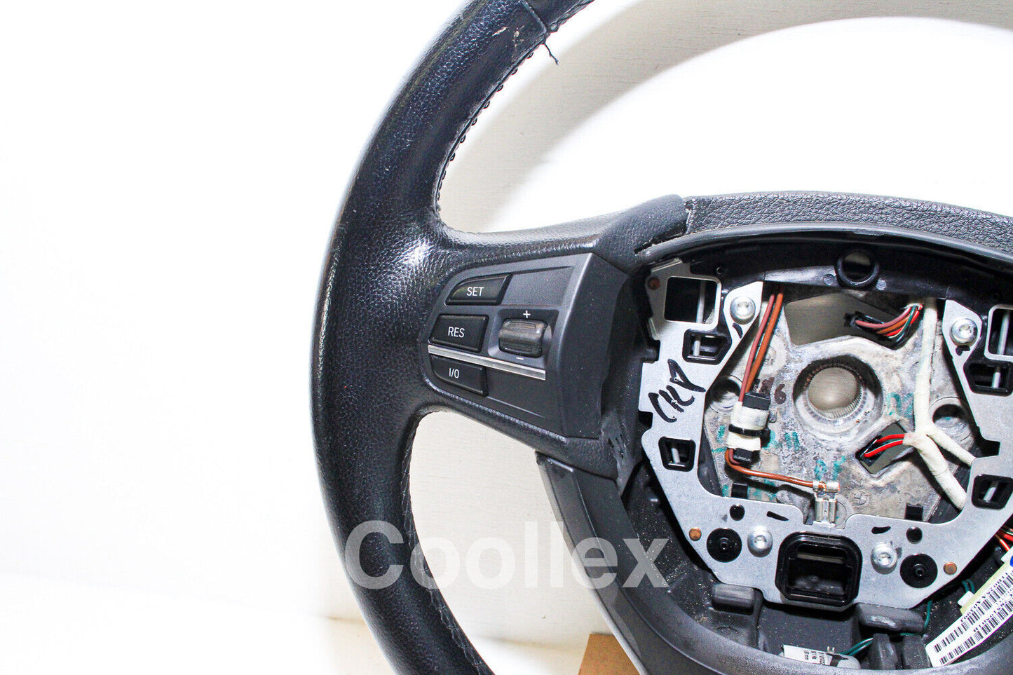 11-17 Bmw 550i F10 Black Leather Steering Wheel 32-33-6-790-889 Oem Used
