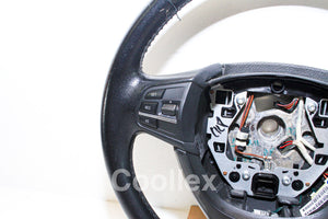 11-17 Bmw 550i F10 Black Leather Steering Wheel 32-33-6-790-889 Oem Used