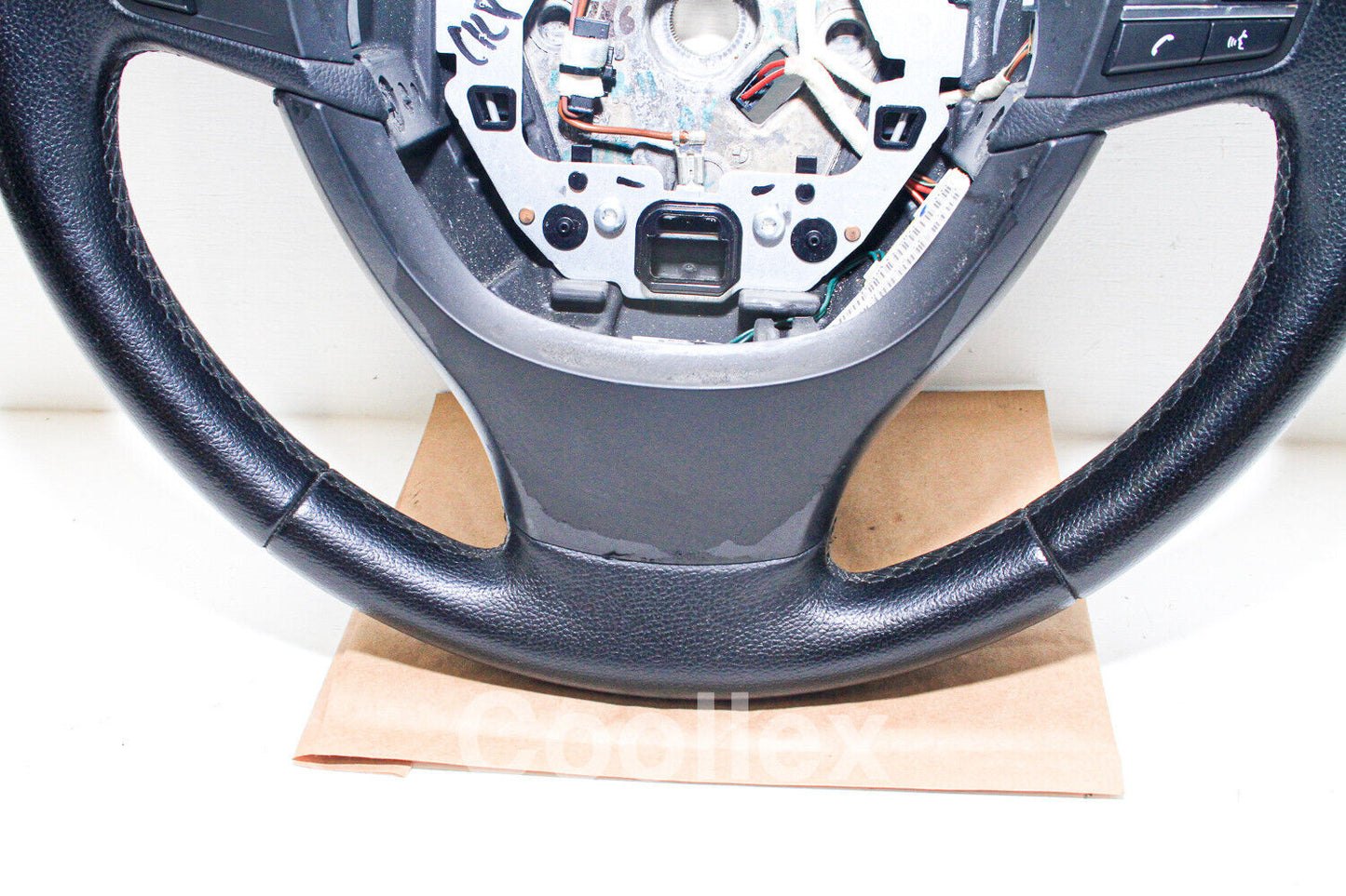 11-17 Bmw 550i F10 Black Leather Steering Wheel 32-33-6-790-889 Oem Used