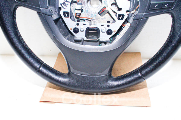 11-17 Bmw 550i F10 Black Leather Steering Wheel 32-33-6-790-889 Oem Used