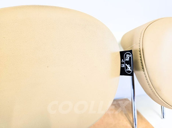 07-14 MINI Cooper Clubman Rear Headrests x2 Beige 52-20-2-758-211 Oem Used