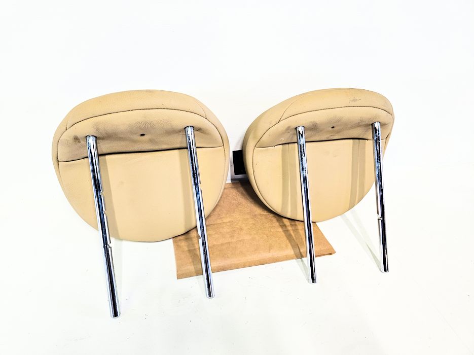 07-14 MINI Cooper Clubman Rear Headrests x2 Beige 52-20-2-758-211 Oem Used