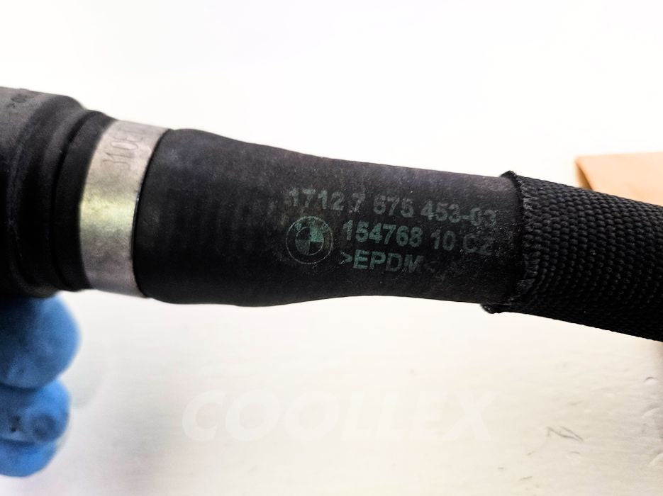 11-18 Bmw 550i F10 Coolant Hoses w/Return Line 17-12-7-575-453, 17-12-7-592-646 Oem Used