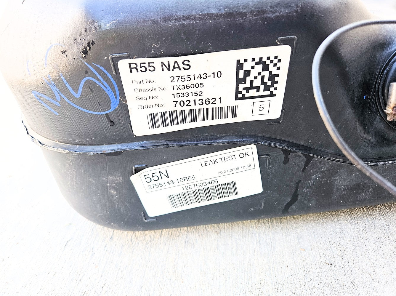 Fuel Tank for 07-14 Mini Cooper Clubman 16-11-2-752-299 Oem Used