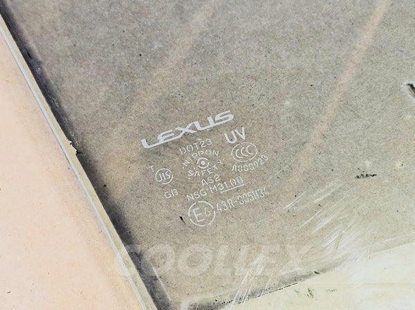 06-13 Lexus Is250 Rear Rh Window Door Glass Uv Green 68113-53131 Oem Used
