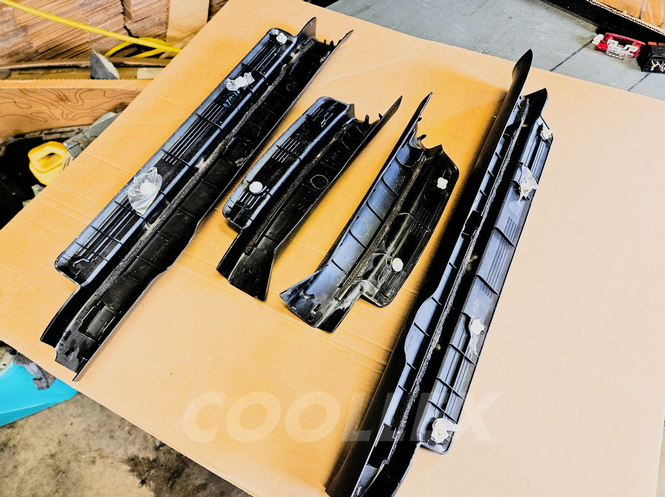 06-13 Lexus Is250 Is350 Black Sill Door Trim Set 67914-53041-C0, 67913-53041-C0 Oem Used