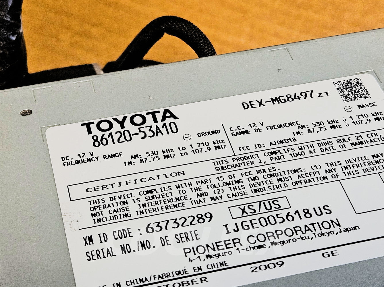 10-13 Lexus Is250 Am/fm Cd Radio 86120-53A10 P1837 Oem Used