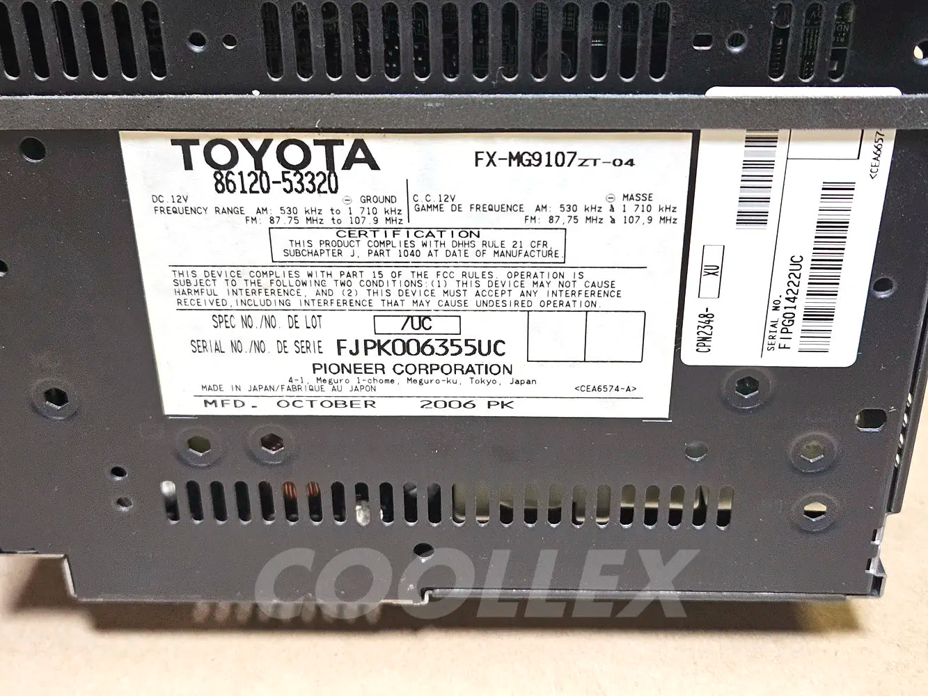 06-08 Lexus Is250 Am/fm Cd Radio 86120-53320 P1837 Oem Used