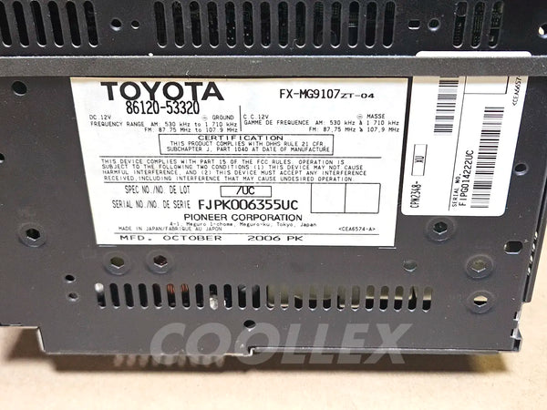 06-08 Lexus Is250 Am/fm Cd Radio 86120-53320 P1837 Oem Used