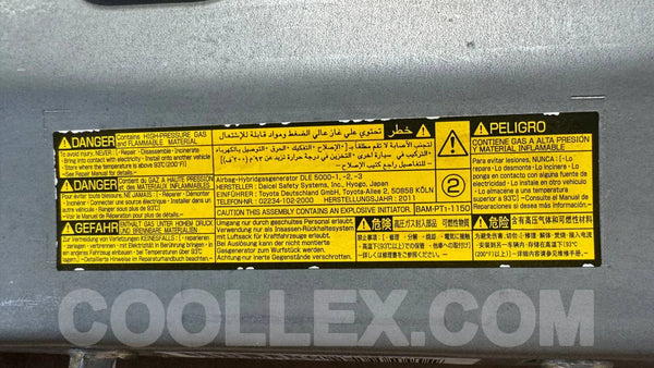 11 Toyota Passenger Side Airbag Module OEM Used