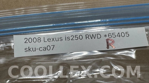 2008 Lexus IS250 RWD Right Side License Plate Light Lens Housing OEM Used