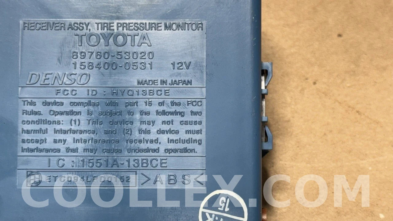 2008 Lexus IS250 Receiver Assembly, Tire Pressure Monitor OEM Used