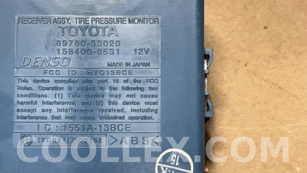 2008 Lexus IS250 Receiver Assembly, Tire Pressure Monitor OEM Used