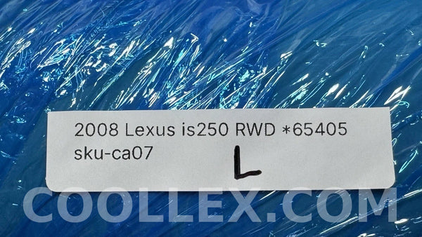 2008 Lexus IS250 Left A-Pillar Trim Panel with SRS Curtain Airbag Marking OEM Used