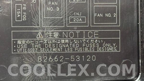 Lexus Fuse Box Assembly with Cover 82662-53120 OEM Used