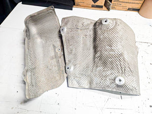 11-16 F10 550i BMW Rear Left Bumper Side Shields 51487207269 Oem Used