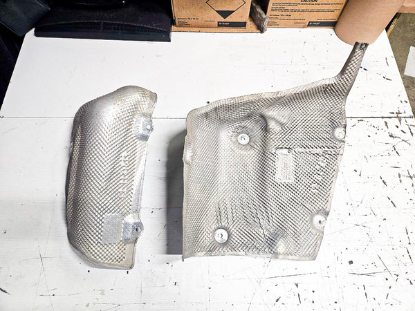 11-16 F10 550i BMW Rear Left Bumper Side Shields 51487207269 Oem Used